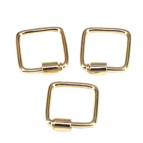 New DIY accessories buckle copper gold-plated smooth square screw buckle  NHWEI648964's discount tags