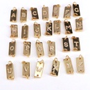 Copper goldplated square card 26 English letters doublehole jewelry accessoriespicture5