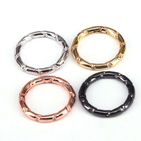 new style ring bamboo opening keychain spring buckle jewelry accessories  NHWEI648961's discount tags