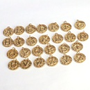 New 26 English Letter Pendants Copper Gold Plated Round Letter Pendantspicture5