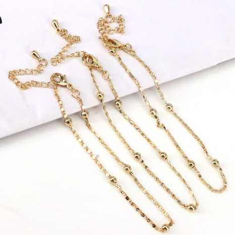 Fashion Copper Gold Plated Lobster Clasp Bracelet Tail Chain DIY Accessories NHWEI648981's discount tags