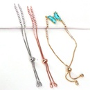 Colorpreserving DIY jewelry accessories white zirconium pushpull copper braceletpicture9