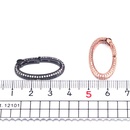 Bouton de bijoux  bricoler soimme cuivre microincrust de zircon ovale boucle  ressort ouvertepicture10
