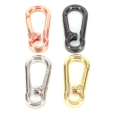 new copper gold-plated open buckle geometric shape spring buckle keychain NHWEI648982's discount tags