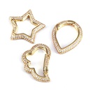 DIY jewelry accessories copper goldplated microencrusted zircon spring bucklepicture7