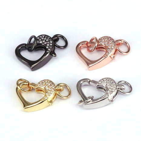 fashion copper gold-plated geometric heart-shaped jewelry accessories button NHWEI648988's discount tags