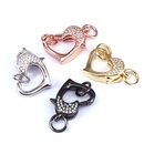 fashion copper goldplated geometric heartshaped jewelry accessories buttonpicture6