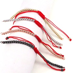 Bijoux à bricoler soi-même accessoires perles bracelet push-pull ligne rouge bracelet réglable par traction
