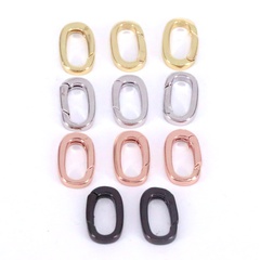 wholesale bag accessories button copper gold-plated oval spring buckle