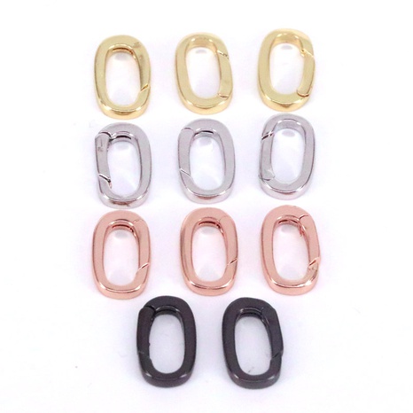 wholesale bag accessories button copper gold-plated oval spring buckle  NHWEI648999's discount tags