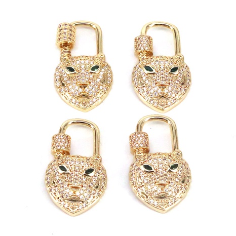DIY jewelry button key chain micro-inlaid zircon full diamond lock screw button NHWEI649000's discount tags