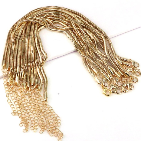 Fashion Gold Plated Lobster Clasp Snake Chain Bracelet Tail Chain Jewelry Accessories NHWEI649013's discount tags