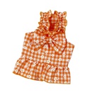 cute pet clothes fashion plaid thin skirt bow clothingpicture11
