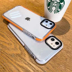 Silikon Handyhülle iphone12 Anti-Fall transparent zweifarbig passend für Apple 13
