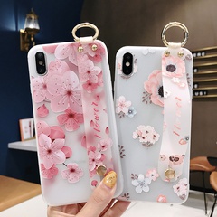 P30Mate30 flower handmade mobile phone protective case wristband suitable for Huawei iPhone