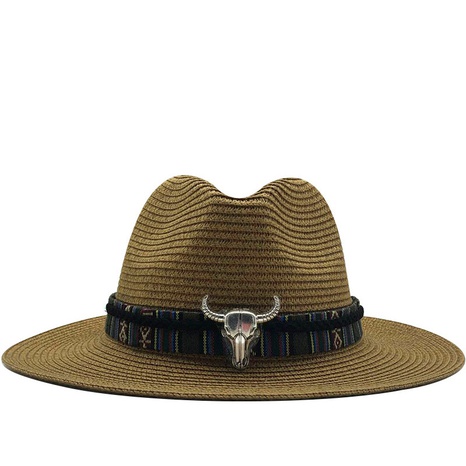 men and women outdoor travel seaside sunscreen fashion straw beach hat's discount tags