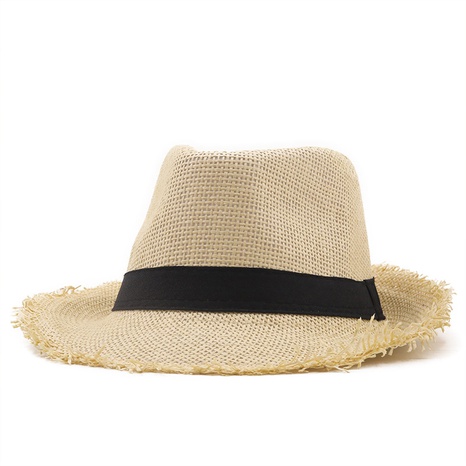 Britischer Pelzrand-Sonnenschutzhut für Sommerstroh-Strandferien für Frauen's discount tags