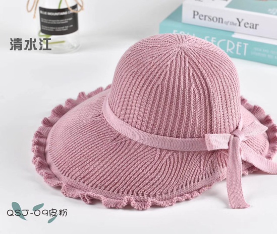 new brim knitted summer ladies shade bow straw cute fashionable sun hat's discount tags