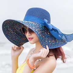 ladies summer big brim straw new beach sun protection outdoor hat wholesale