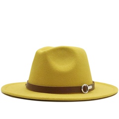 Autumn and winter 60cm new big brim fashion woolen jazz British top hat
