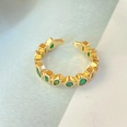 Neuer kleiner offener weiblicher Ring aus 18 Karat Gold mit verkupfertem Mikrodiamantpicture11
