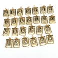 New Copper Gold Plated Square 26 English Capital Letters Pendantpicture10