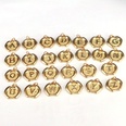 creative simple 26 English capital letters copper goldplated appleshaped pendantpicture13