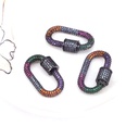 New Jewelry Accessories Micro Inlay Zircon Star Oval Keychain Turnbucklepicture11