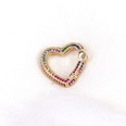Copper Gold Plated Colored Zircon Square Heart Spring Bucklepicture10