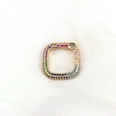 Copper Gold Plated Colored Zircon Square Heart Spring Bucklepicture11