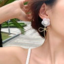 new bow white flower camellia resin earrings womenpicture16