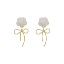 new bow white flower camellia resin earrings womenpicture19