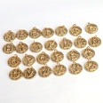New 26 English Letter Pendants Copper Gold Plated Round Letter Pendantspicture10