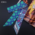 new ethnic style tied bag handle silk scarf small ribbon slender narrow scarfpicture7