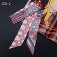 new ethnic style tied bag handle silk scarf small ribbon slender narrow scarfpicture8