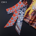 new ethnic style tied bag handle silk scarf small ribbon slender narrow scarfpicture11