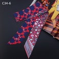 new ethnic style tied bag handle silk scarf small ribbon slender narrow scarfpicture12