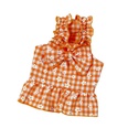 cute pet clothes fashion plaid thin skirt bow clothingpicture12