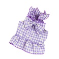 cute pet clothes fashion plaid thin skirt bow clothingpicture18