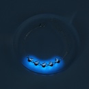 Simple geometric heart element sky blue luminous copper braceletpicture17