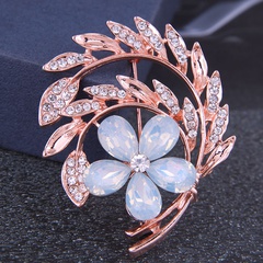 Broche de aleación para damas con orejas de trigo y diamantes de destello simple de moda coreana