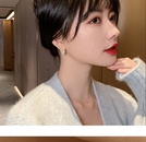 Korean heart earrings womens heart diamond large drop earringspicture11