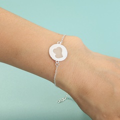 New popular jewelry love double heart element sky blue luminous luminous bracelet jewelry