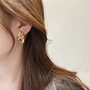 Korean womens autumn and winter geometric interlock alloy earringspicture17