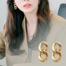 Korean womens autumn and winter geometric interlock alloy earringspicture19
