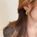 Korean womens autumn and winter geometric interlock alloy earringspicture21