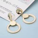 simple golden glossy double solid circles copper earringspicture7