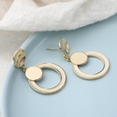 simple golden glossy double solid circles copper earringspicture10