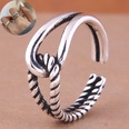 fashion retro simple knotted hollow open copper ringpicture6