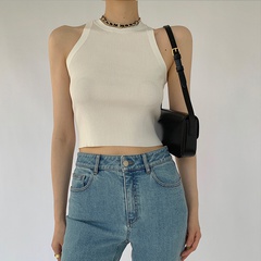 Fashion women's slim vest halter neck suspender sleeveless top